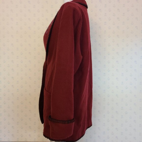 MIDWESTERN GARMENT CO VINTAGE  90'S RED SOUTHWESTERN BLAZER (SMALL) - Picture 3 of 9